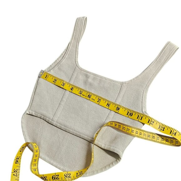 Aritzia Babaton Sculpt Knit Bustier Style Crop Top, Square Neck, Size Small - Picture 5 of 7